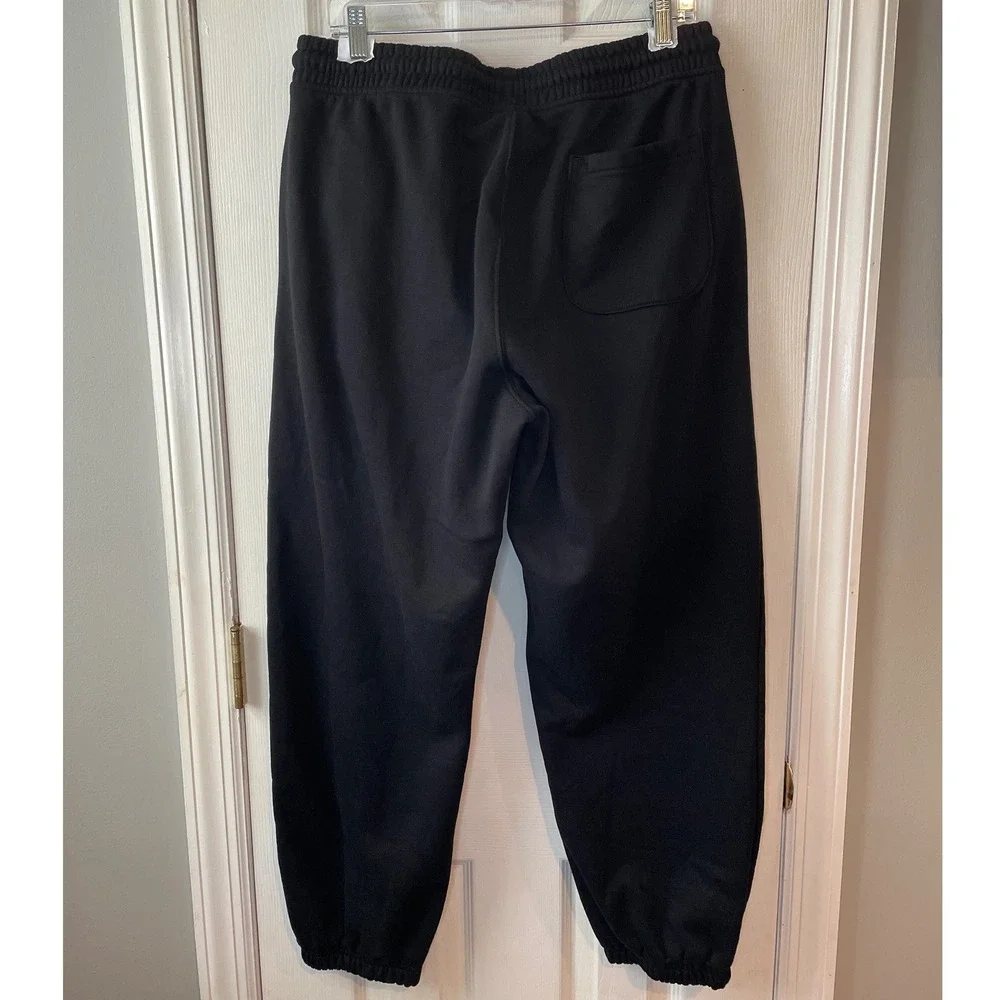 H&M Jogger‎ Sweatpants Mens Medium Black Excellent Relaxed Fit Fleece Drawstring